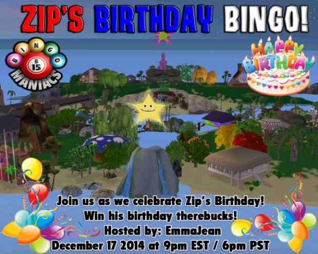 Hippie Island birthday zip